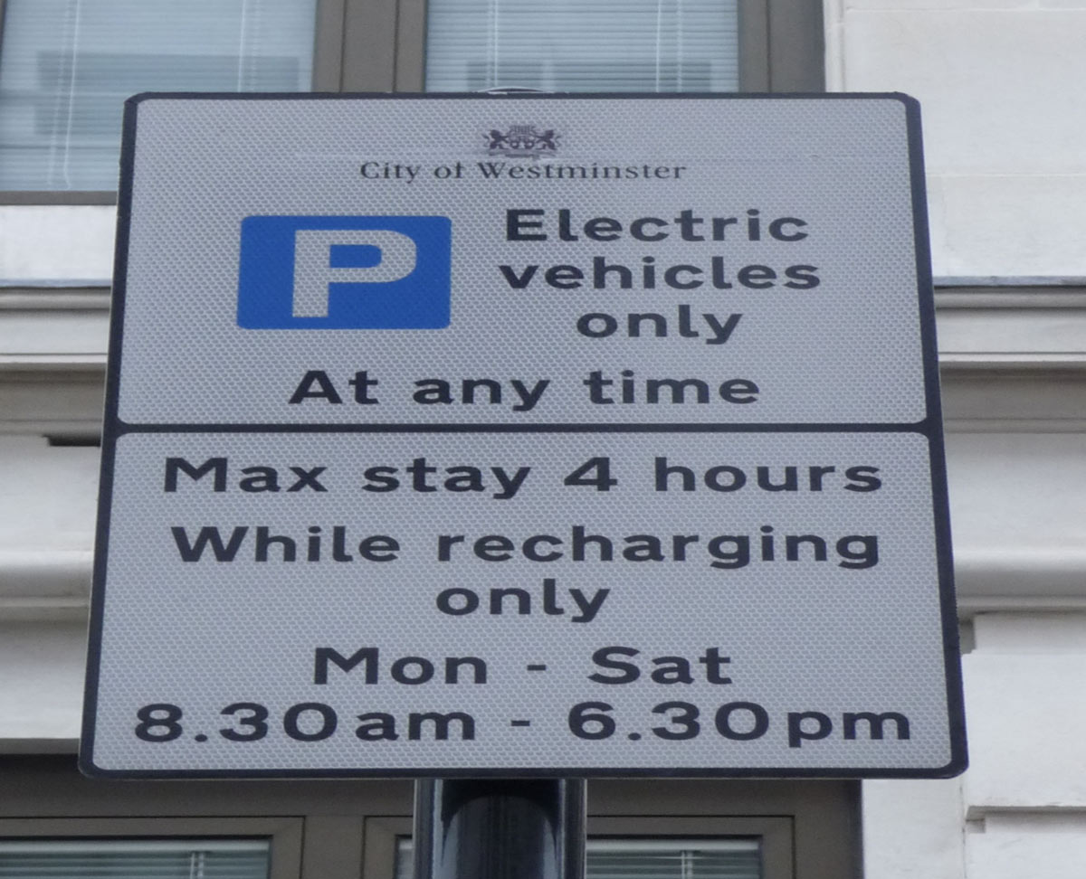 Electric car parking deals westminster